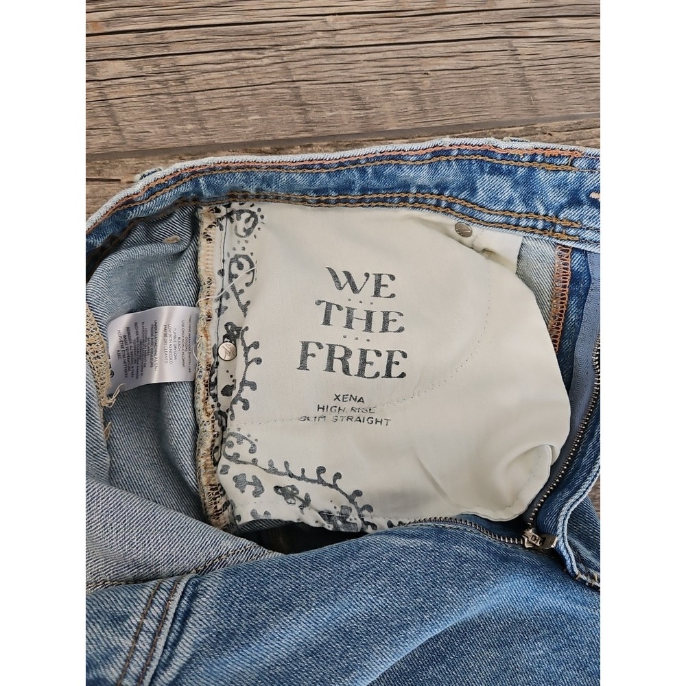 Free People‎ We The Free Deep Size 31 - Xena High Rise Slim Straight - Picture 9 of 16